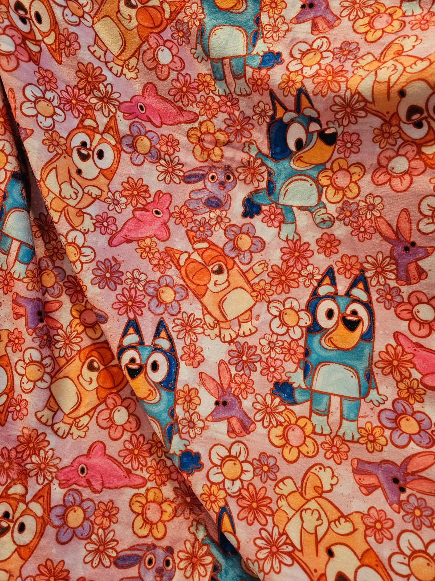 Preorder: pink flower heeler 50x60 blanket
