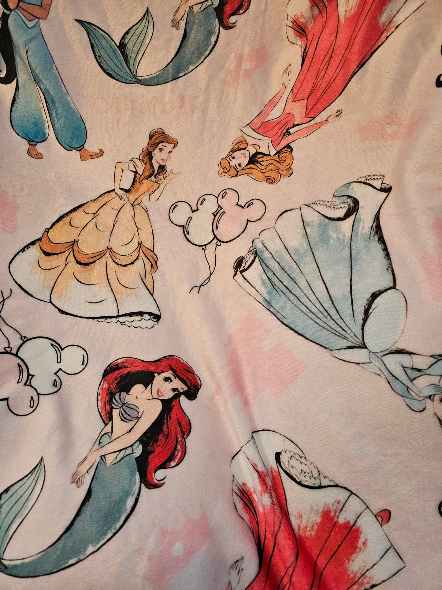 Preorder: watercolor princess 50x60 blanket