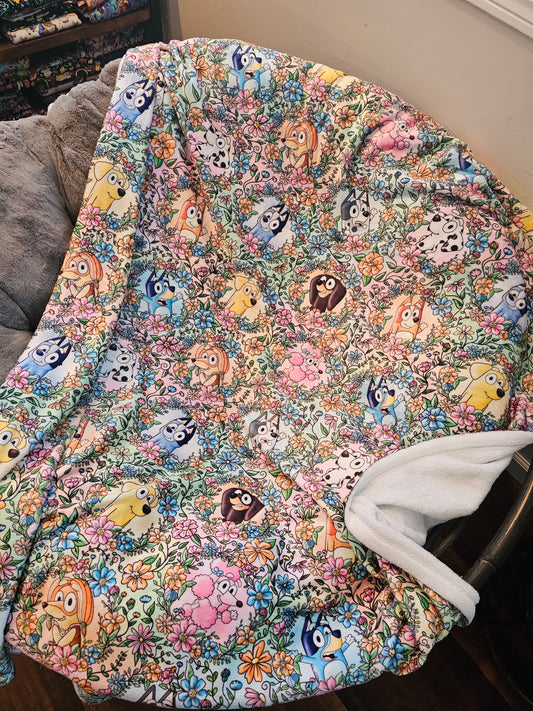 Preorder: floral heeler 50x60 blanket