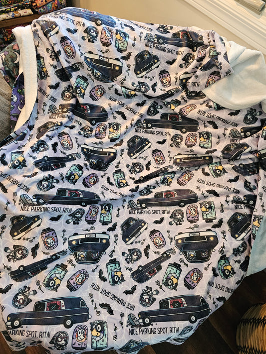 Preorder: spooky grannies heeler 50x60 blanket