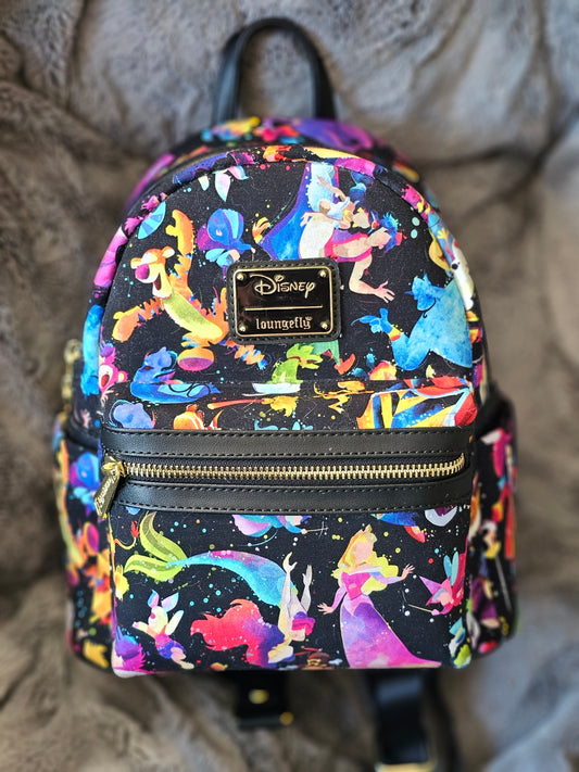 Watercolor custom mini backpack