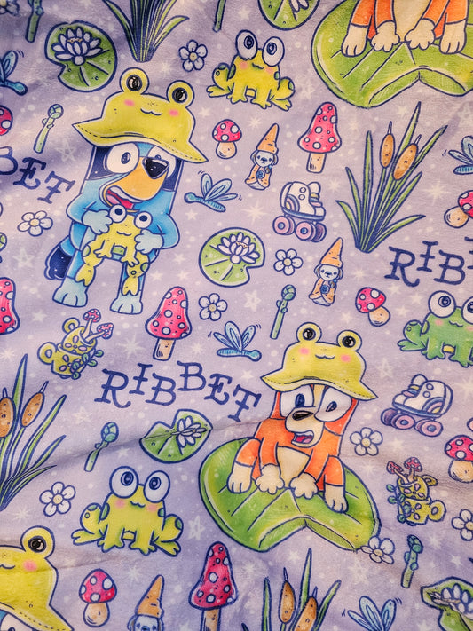 Preorder: froggie heeler 50x60 blanket