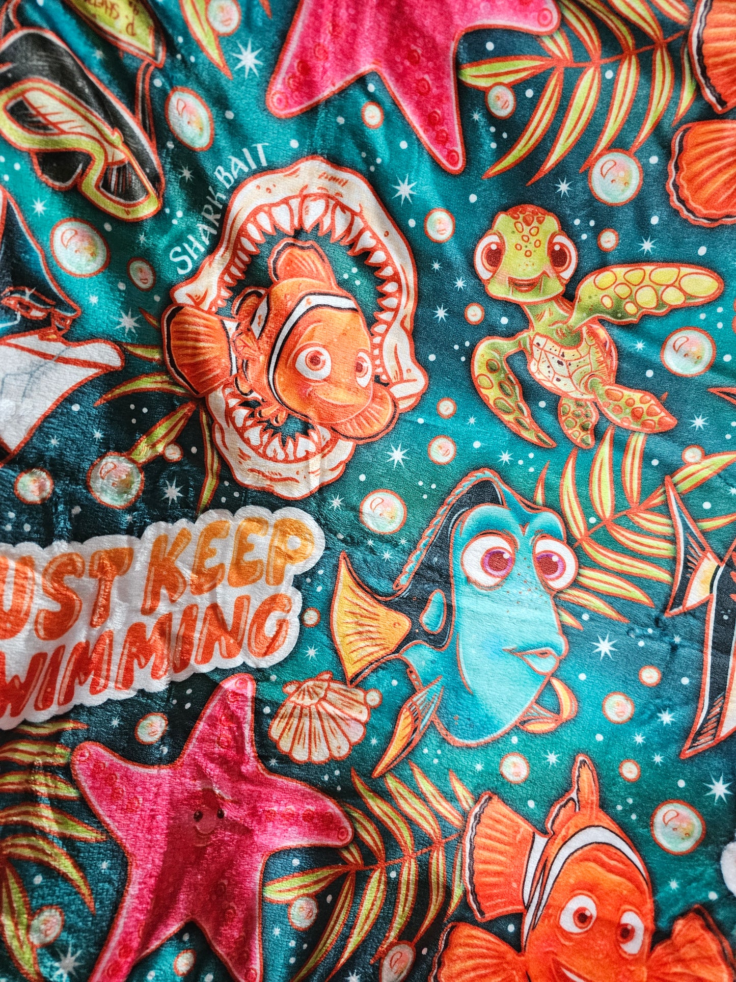 Preorder: just keep swimming 50x60 blanket