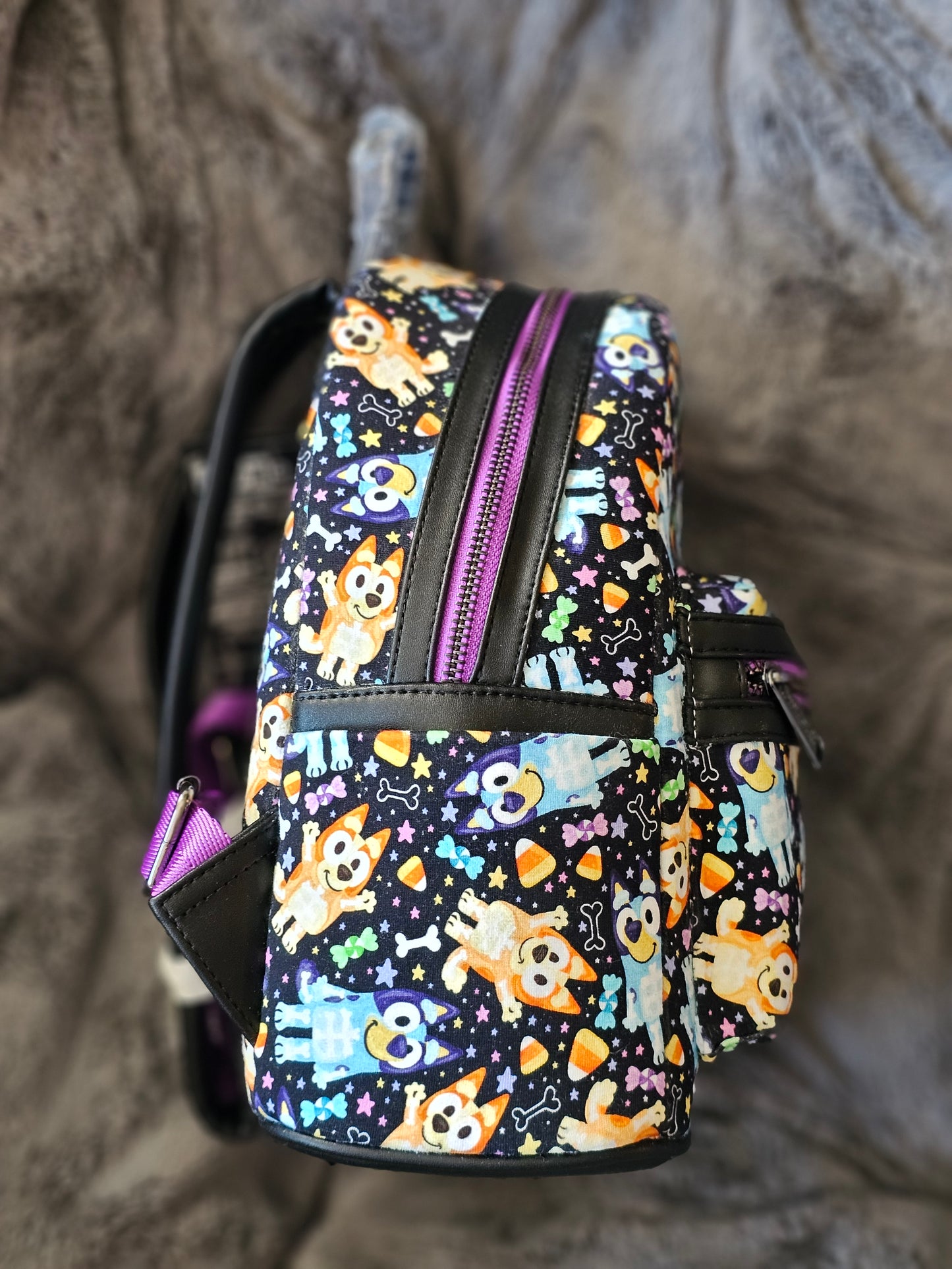 Custom candy corn heeler mini backpack