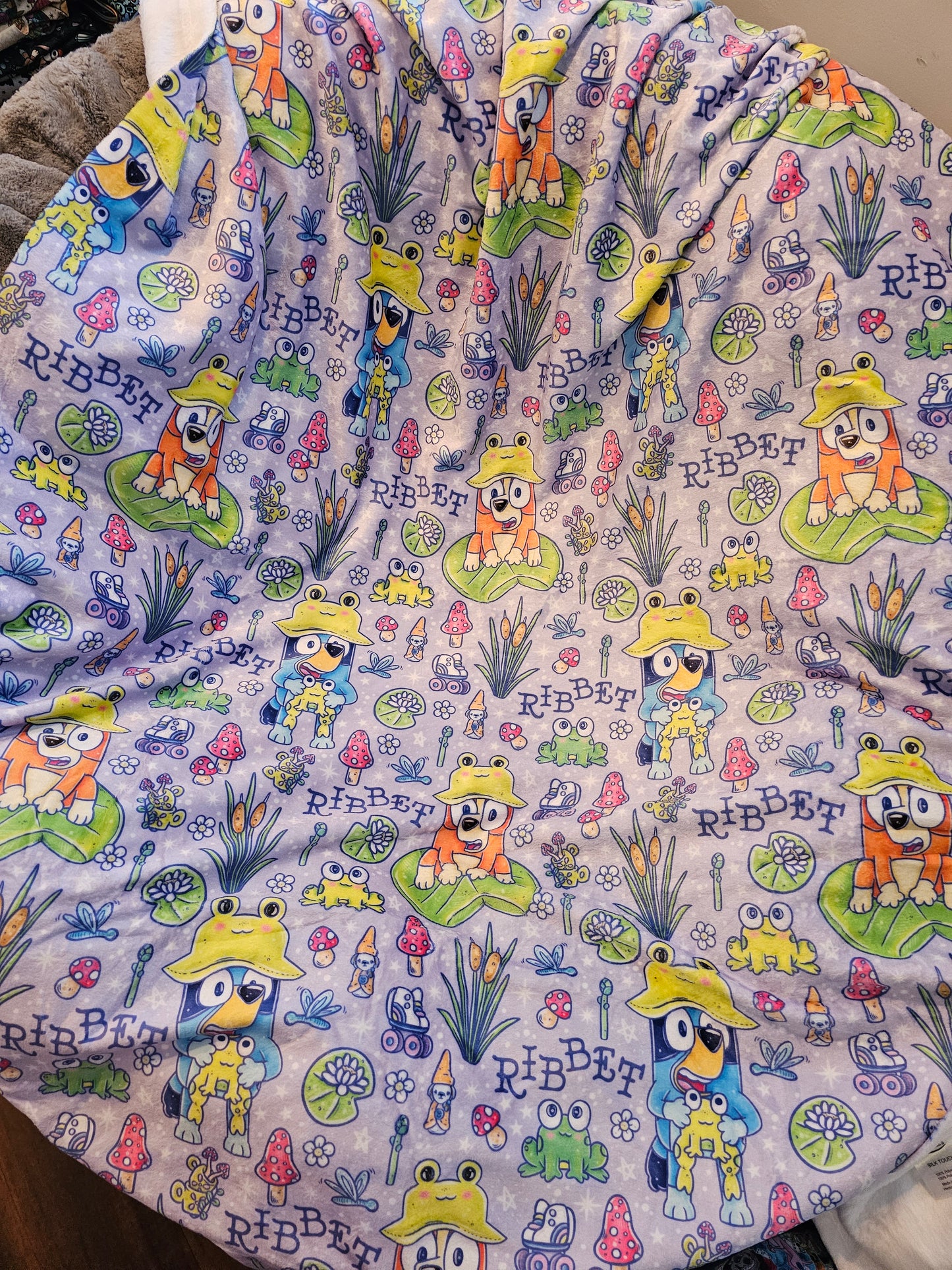 Preorder: froggie heeler 50x60 blanket