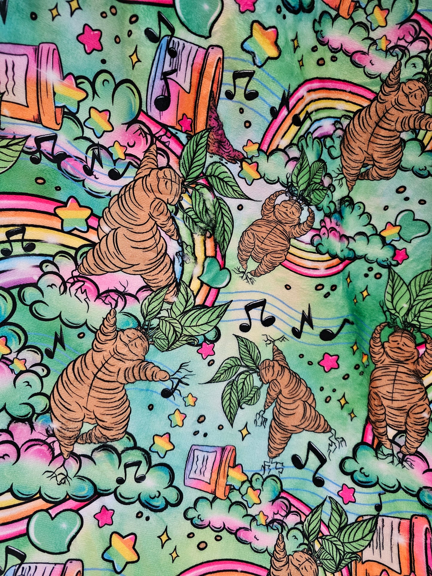 Rtd: dancing plants 50x60 blanket