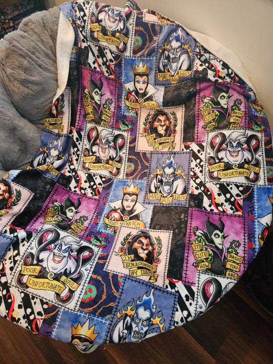 Preorder: patchwork villians 50x60 blanket
