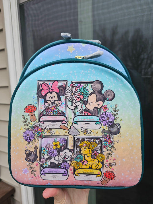 Mouse seed packets custom fabric mini backpack