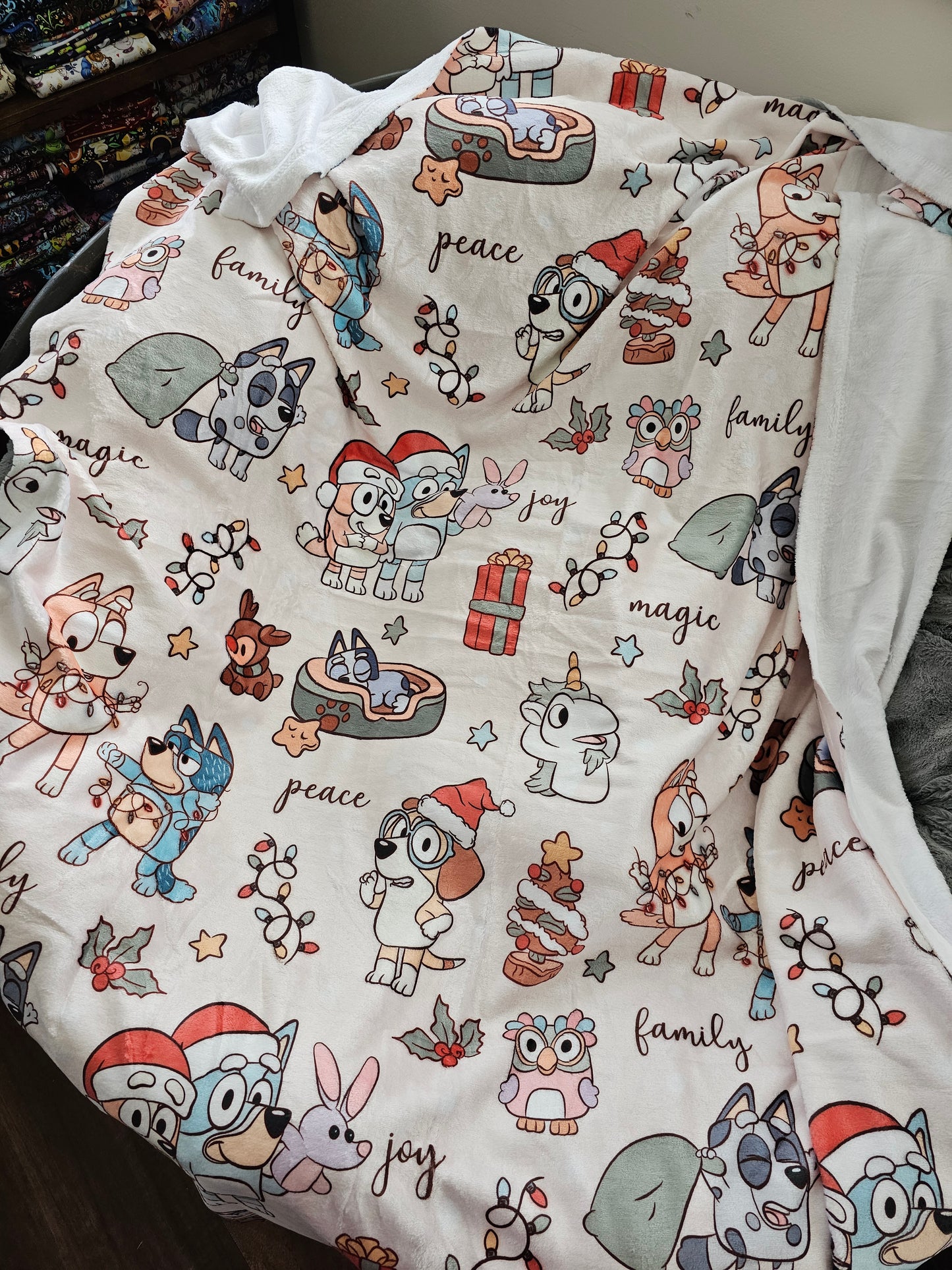 Preorder: peace on earth heeler 50x60 blanket