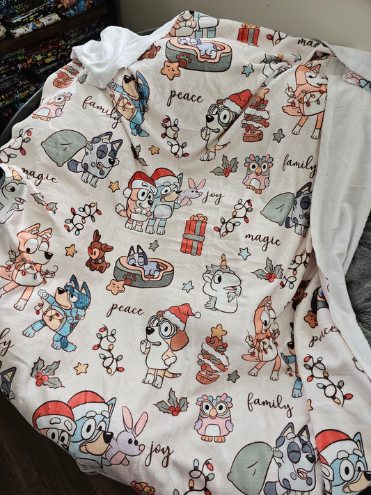 Preorder: peace on earth heeler 50x60 blanket