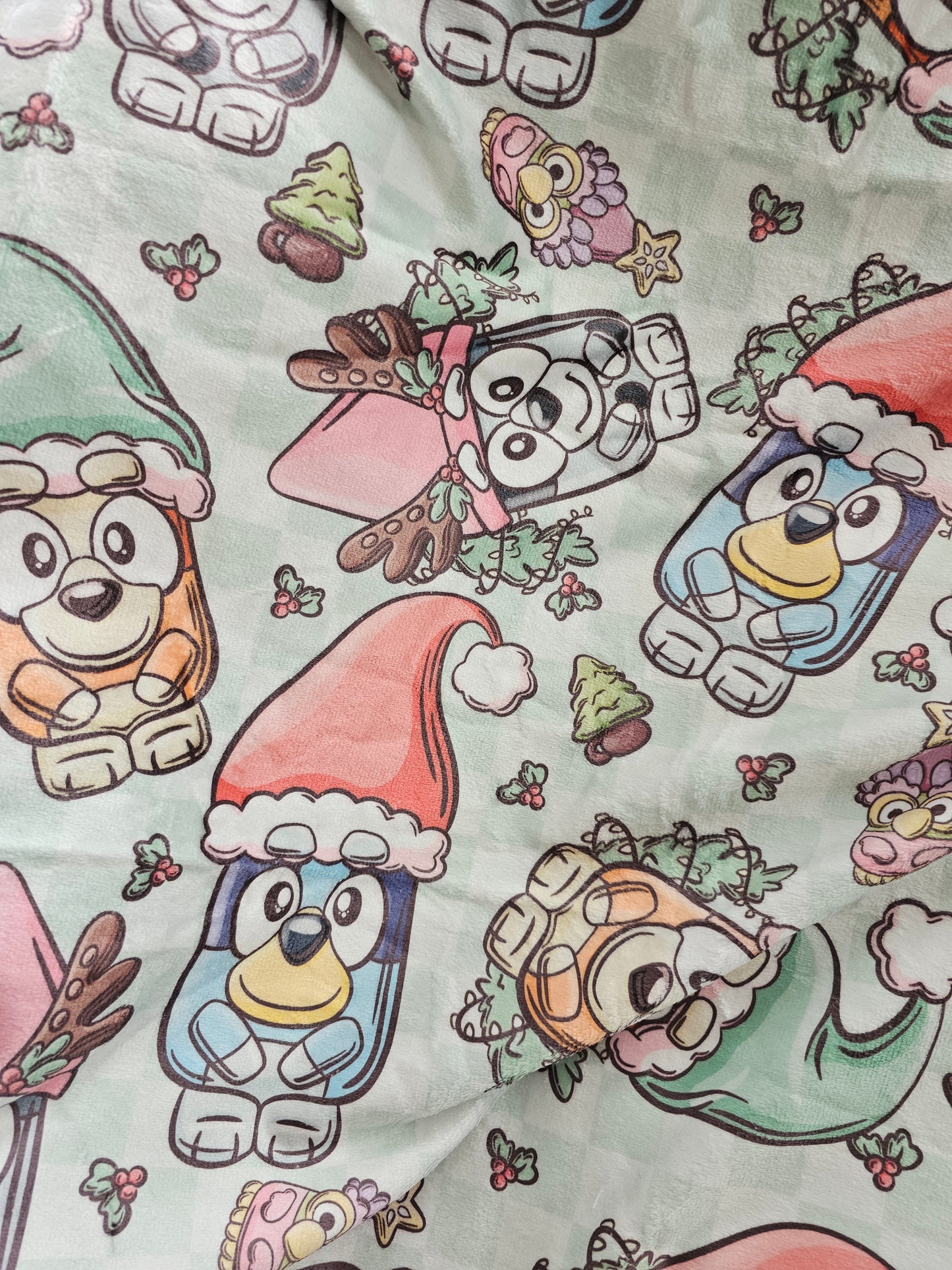 Rts: heeler xmas gnomes 50x60 blanket