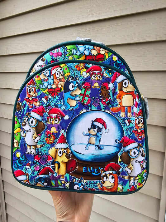 Jolly Holiday Heelers Custom mini backpack