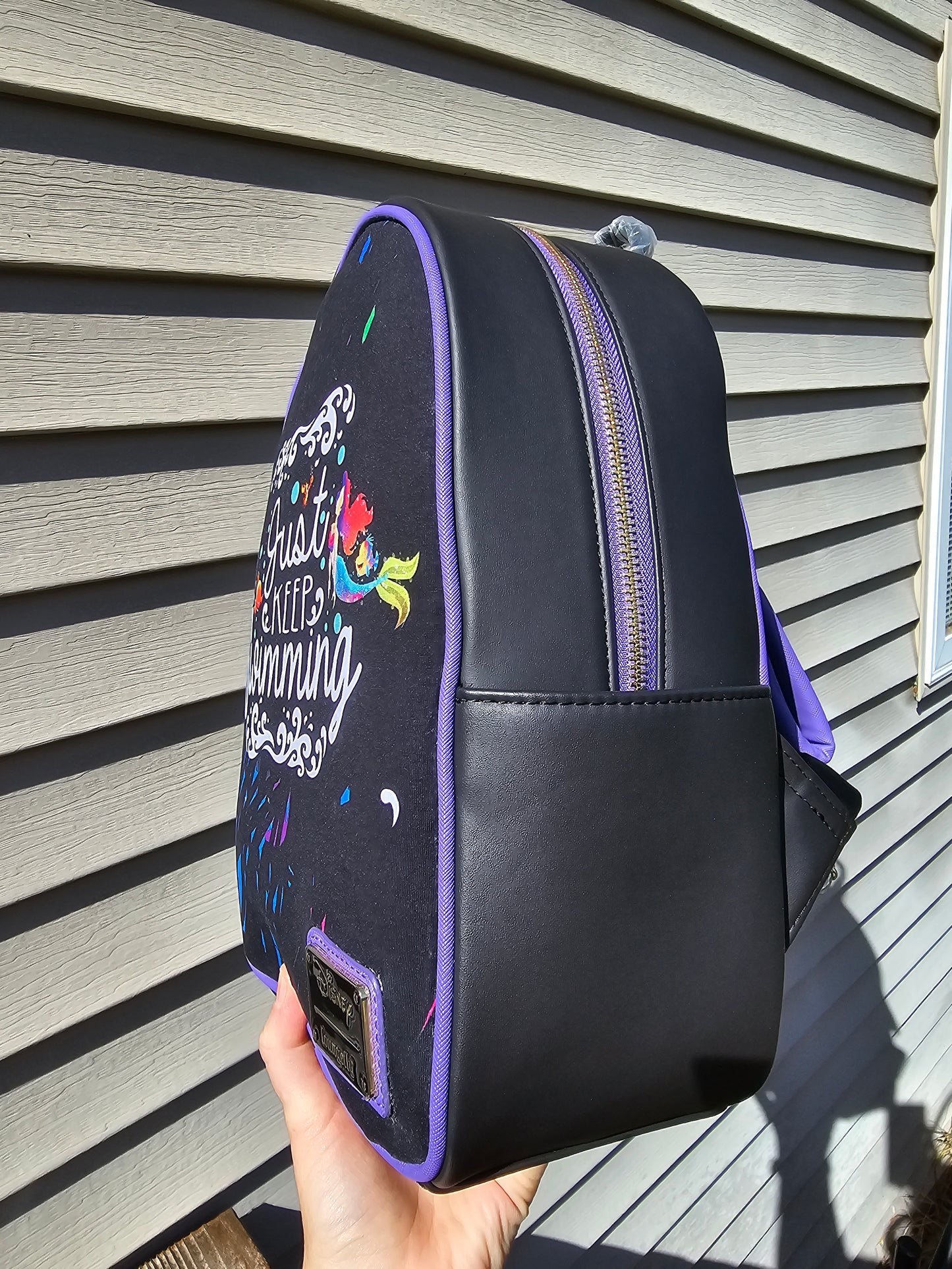 Just keep swimming custom mini backpack