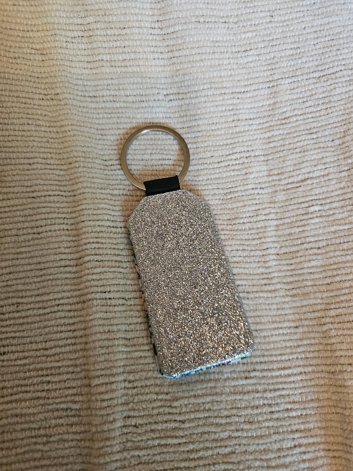 Poodle fabric keychain