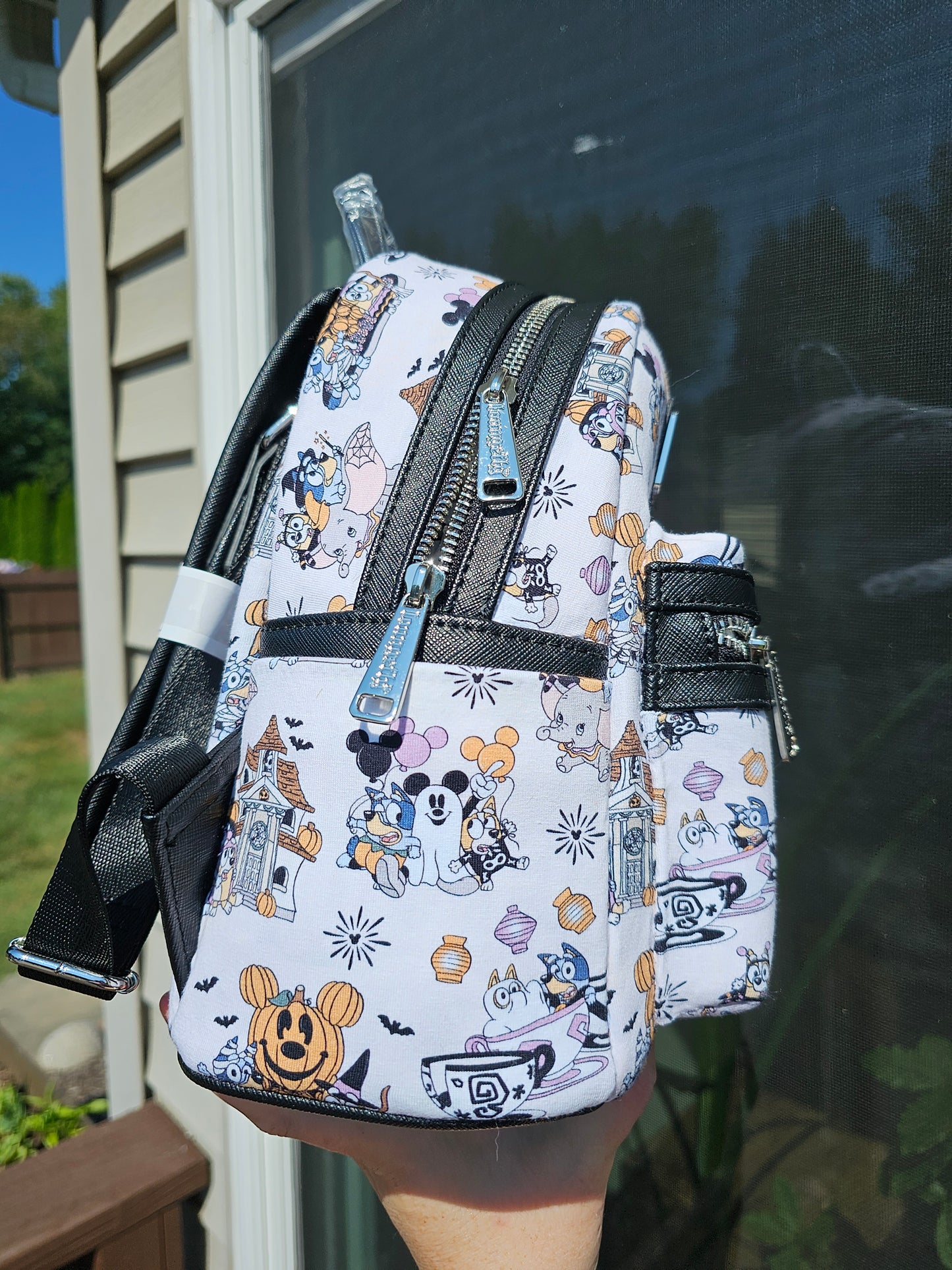 Heeler at Halloween Parks custom mini backpack