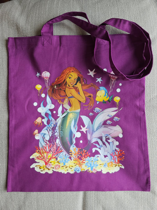 Mermaid canvas tote