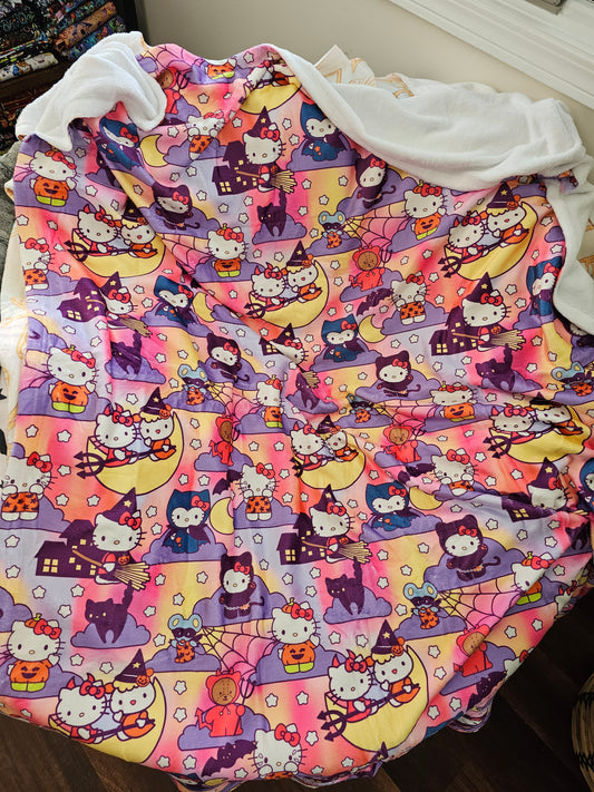 Preorder: kitty halloween 50x60 blanket