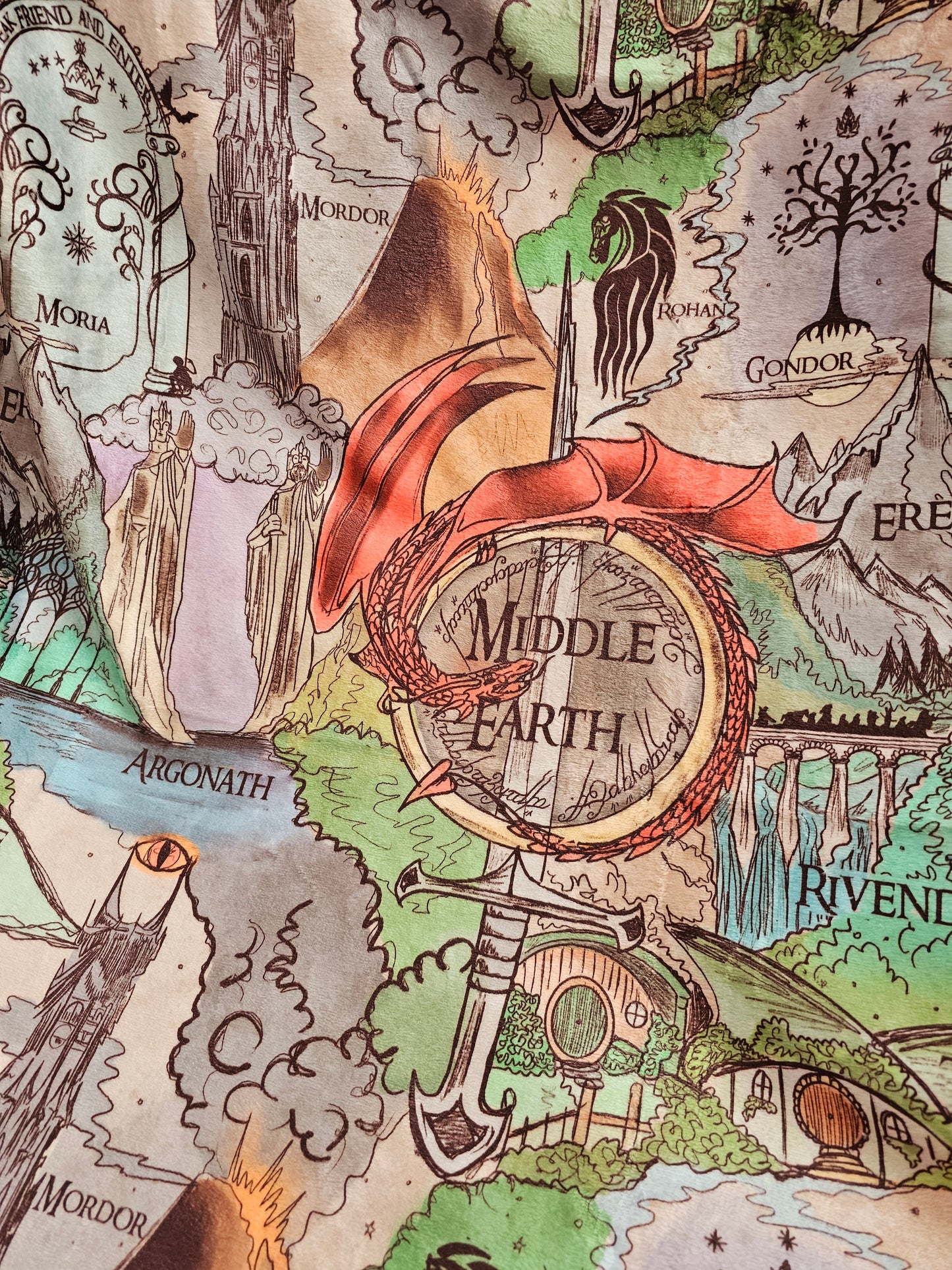 Preorder: middle earth 50x60 blanket