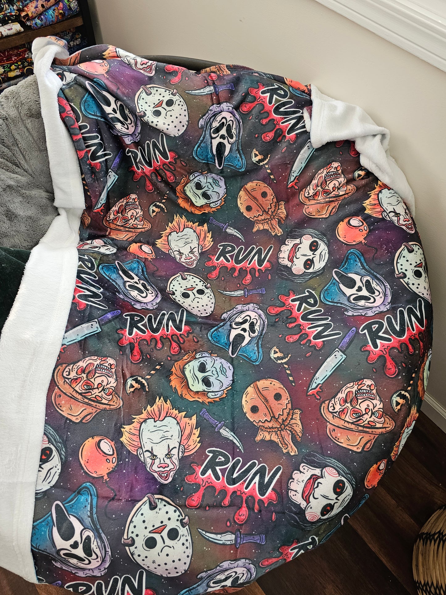 : run horror 50x60 blanket