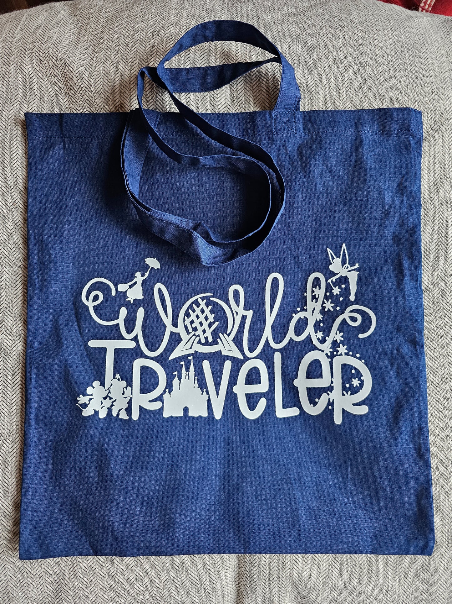 World traveler canvas tote