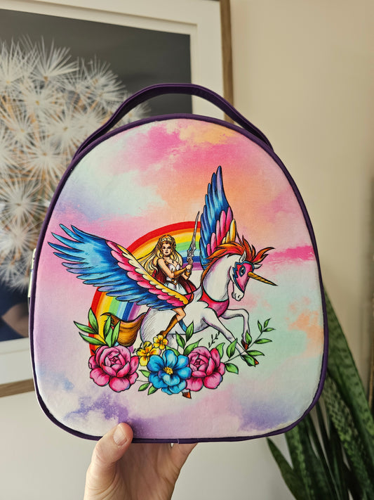 Shera custom fabric crossbody/mini backpack