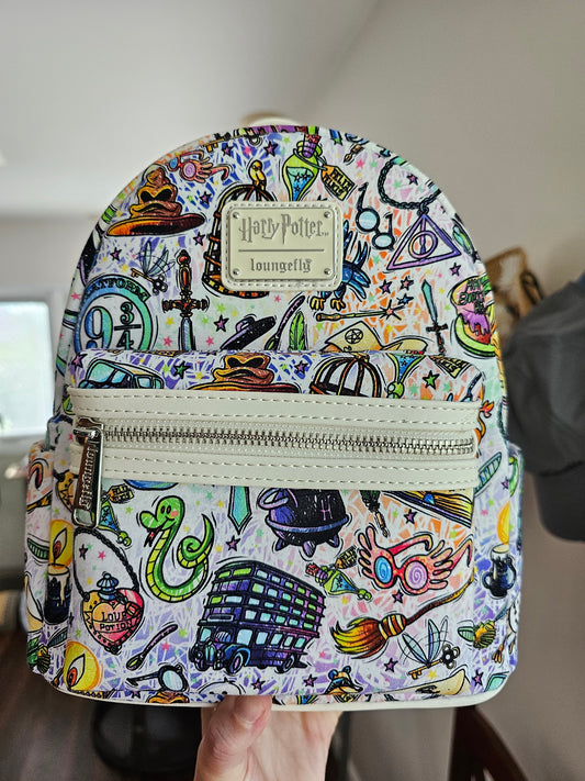 HP icon custom fabric mini backpack