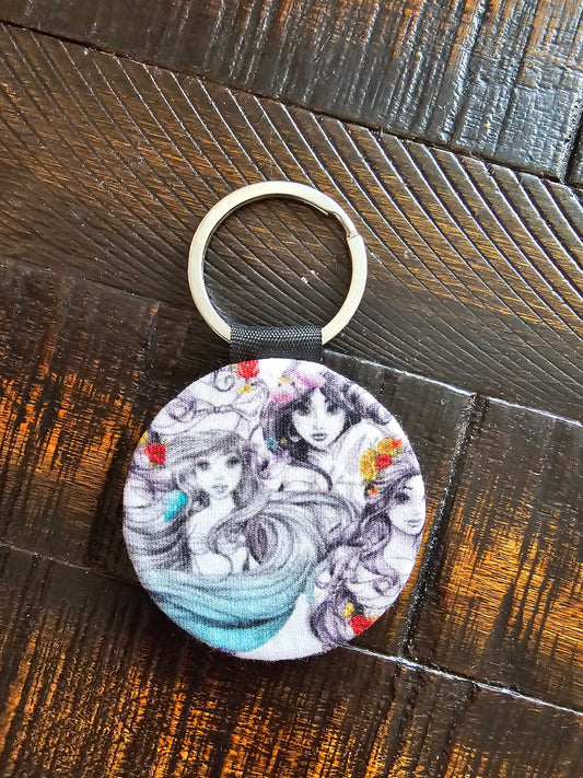 Princess sketch keychain