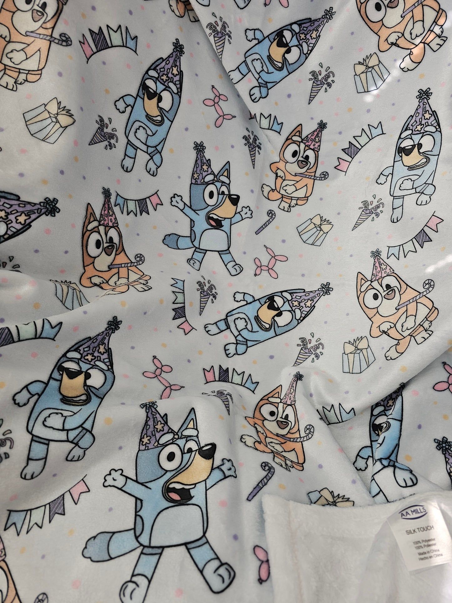 Rts: birthday heeler 50x60 blanket