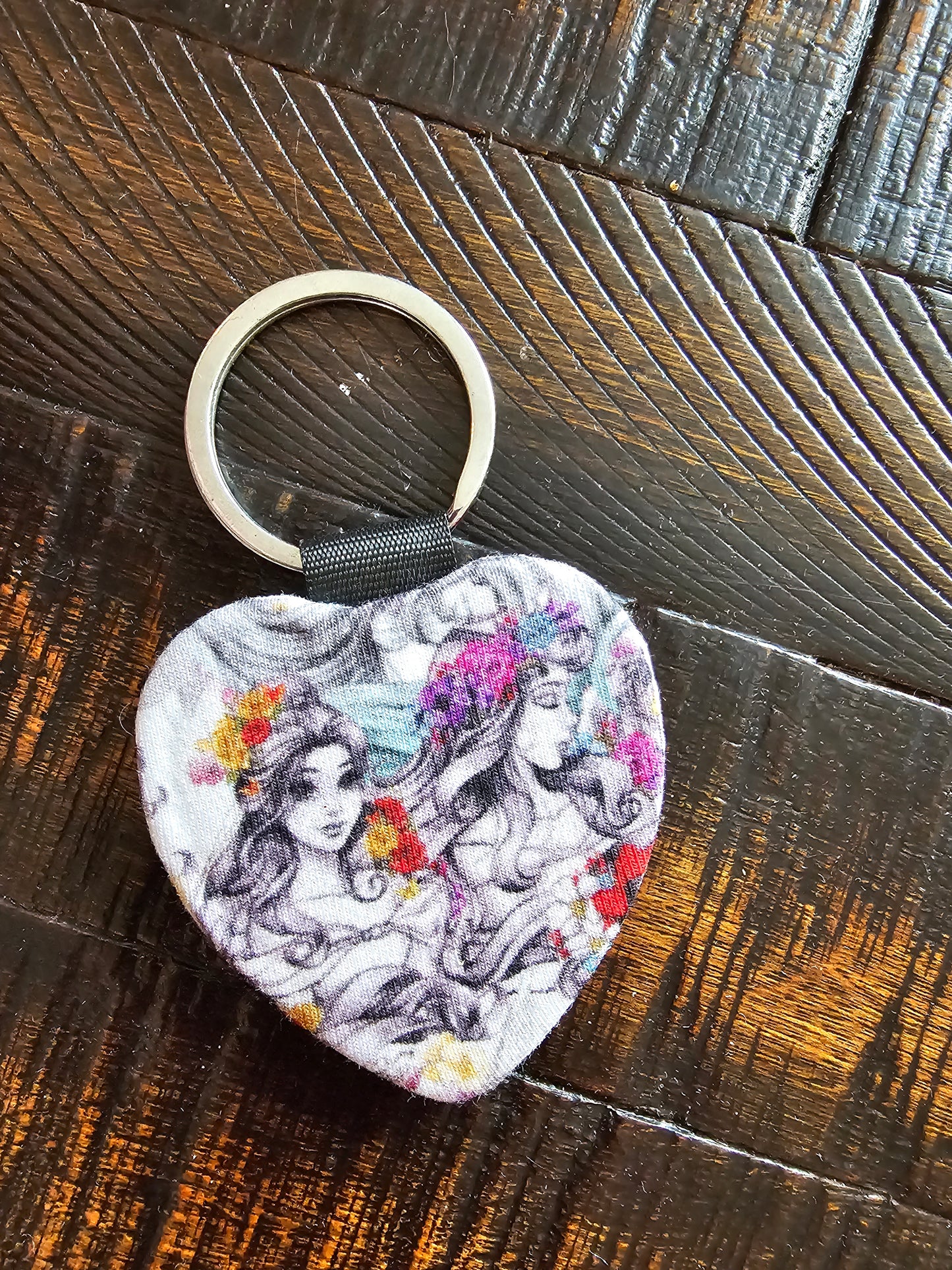 Princess sketch keychain