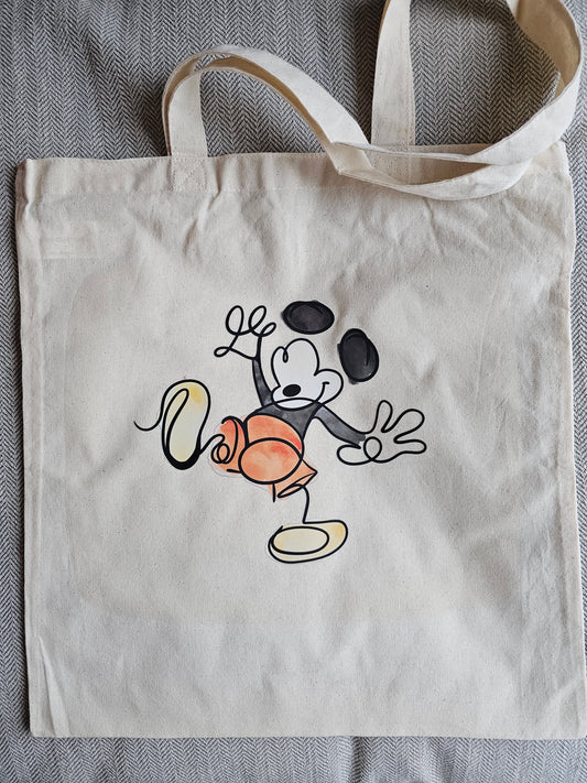 Line mouse canvas tote- flawed