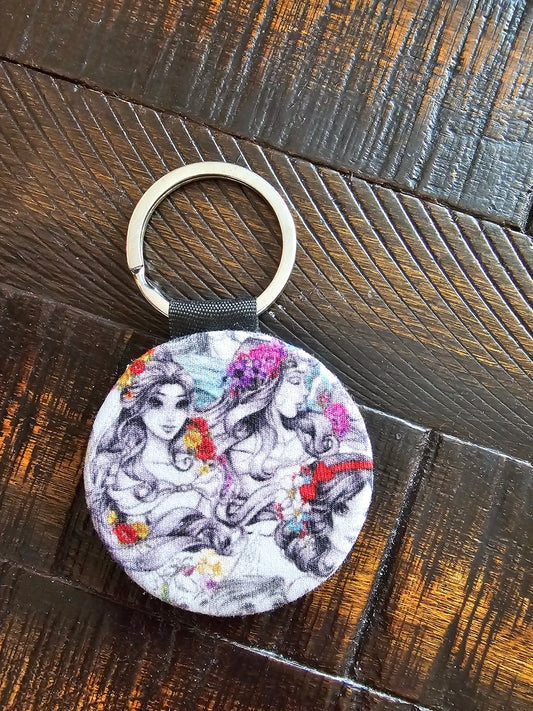 Princess sketch keychain