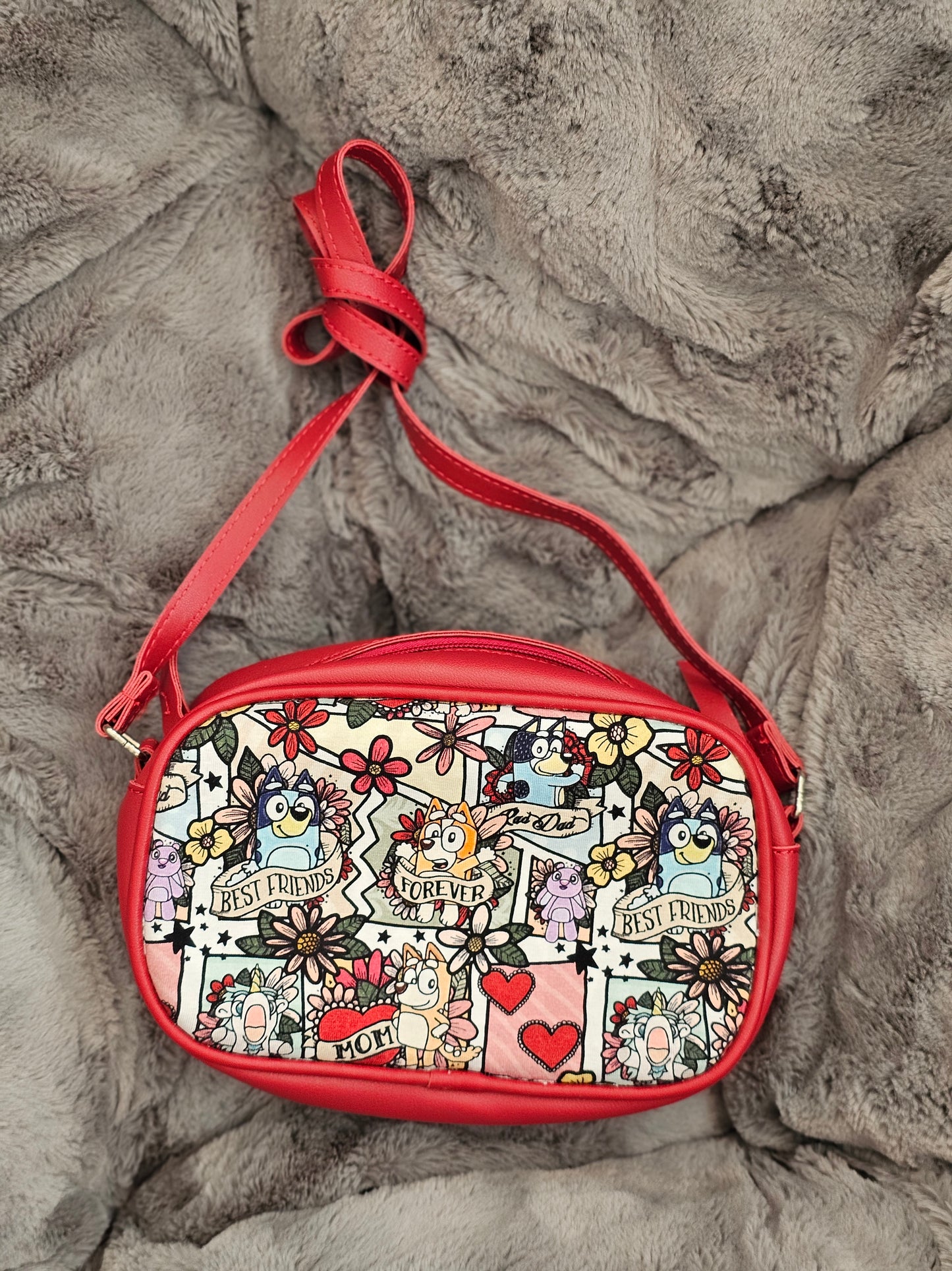 Heeler comic crossbody bag