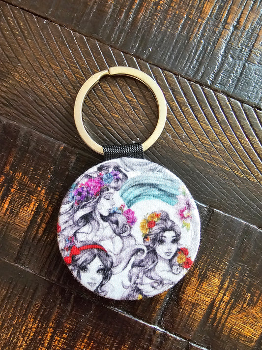 Princess sketch keychain