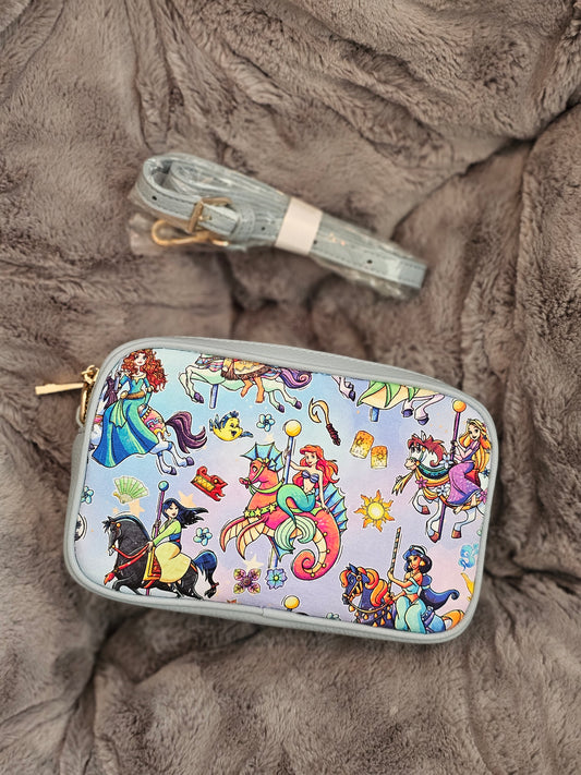 Carousel princess crossbody bag