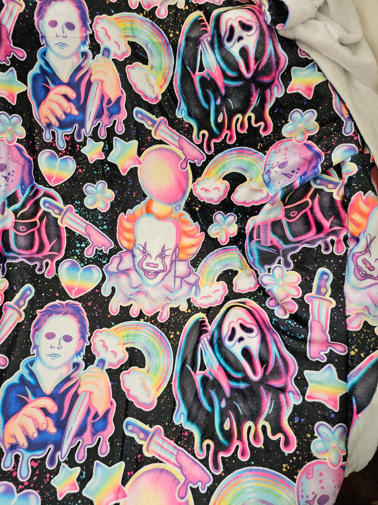 Preorder: rainbow horror 50x60 blanket