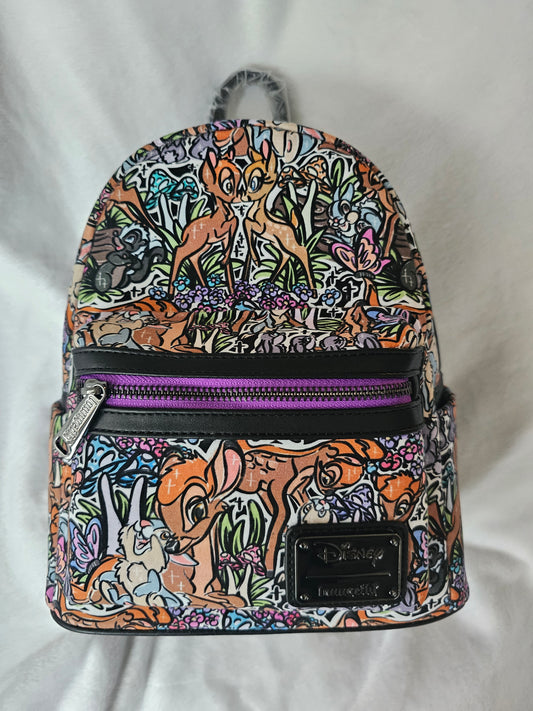 Doodle deer custom fabric mini backpack