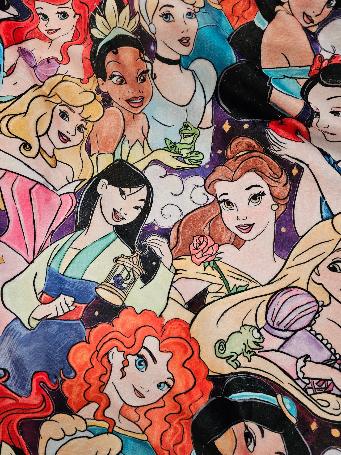 Preorder: princess collage 50x60 blanket